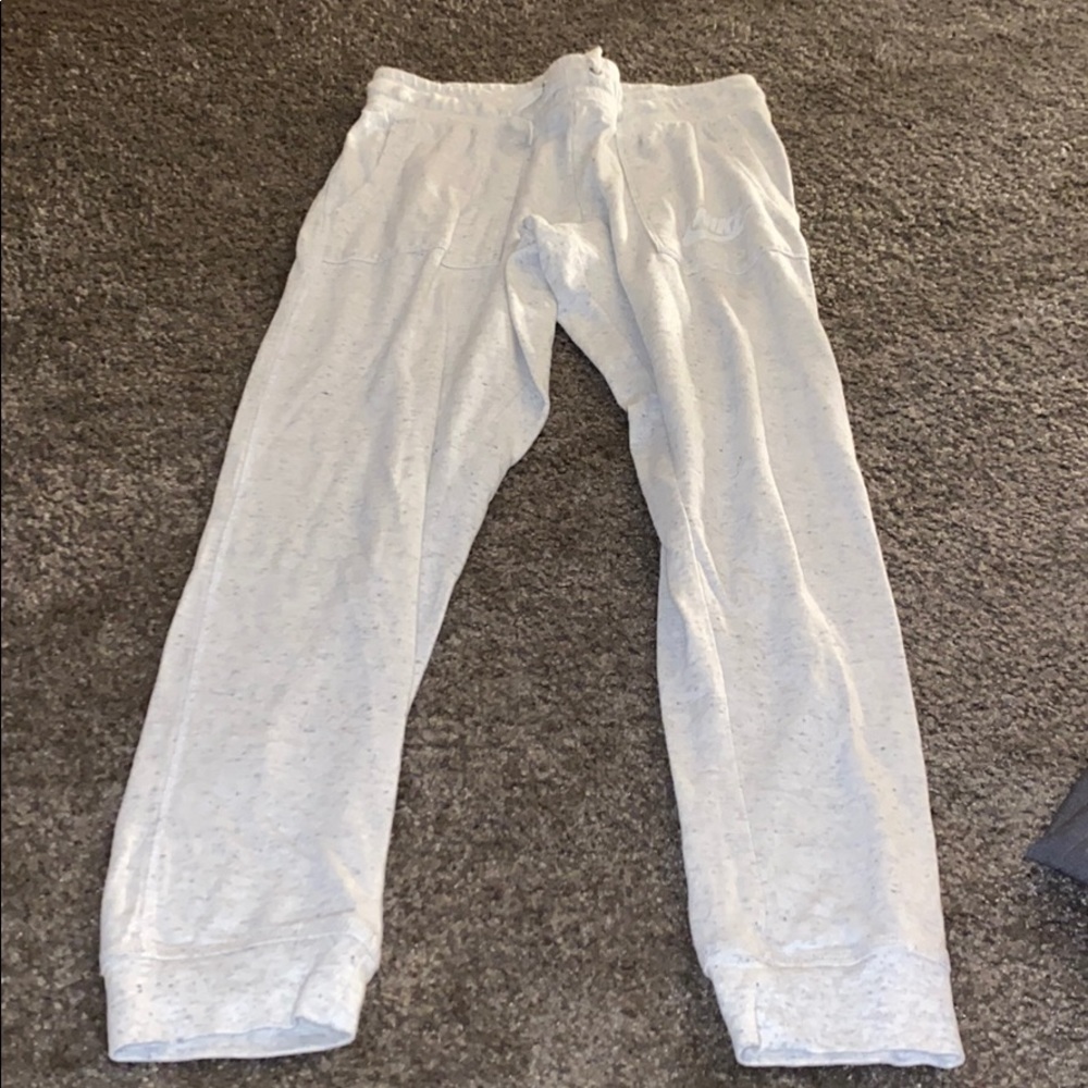 Nike white joggers